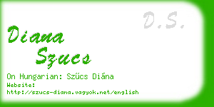 diana szucs business card