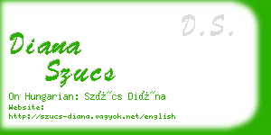 diana szucs business card